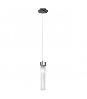 Design suspension Raggio Brown brushed 1 bulb 28cm