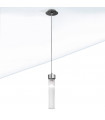 Suspension design Raggio Brun brossé 1 ampoule 28cm