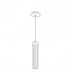 Design suspension Raggio Brown brushed 1 bulb 28cm