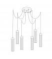 Raggio pendant lamp Gold leaf 6 bulbs 28cm