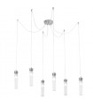 Suspension Raggio Feuille d'argent 6 ampoules 28cm