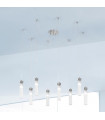 Suspension Raggio Feuille d'argent 8 ampoules 28cm