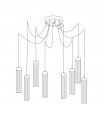 Raggio pendant light Brushed brown 8 bulbs 28cm