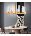 Raggio pendant lamp 10 gold leaf bulbs