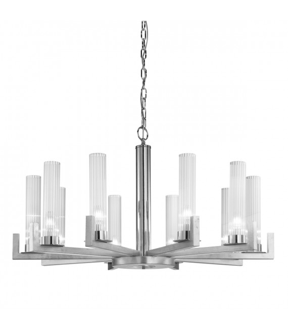 Raggio pendant lamp Silver leaf 10 bulbs 57.5cm