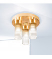 Plafonnier Giro Feuille d'or 3 ampoules 21,5cm