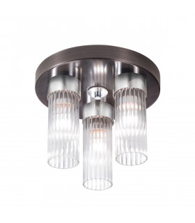 Ceiling light Giro Brushed brown 3 bulbs 21.5cm