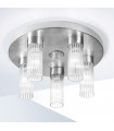Giro 5-light silver leaf ceiling light