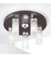 Giro ceiling light 5 bulbs Brushed brown