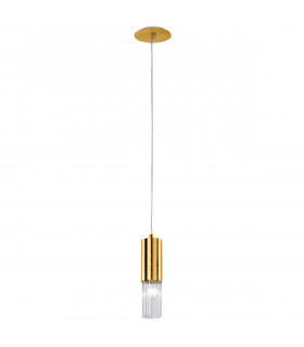 Sospensione di design Giro 1 lampadina Foglia oro