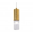 Suspension design Giro 1 ampoule Feuille d'or