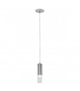 Suspension design Giro 1 ampoule Feuille d'argent