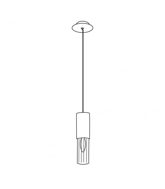 Design suspension Giro 1 bulb Brushed brown