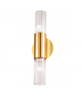 Applique murale Giro Feuille d'or 2 ampoules 36cm