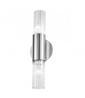 Giro Applique foglia argento 2 lampadine 36cm