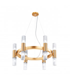 Giro 12-light gold leaf wall light