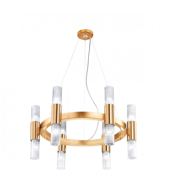 Aplique de pared Giro 12 luces pan de oro