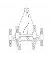 Applique murale Giro 12 ampoules Feuille d'or