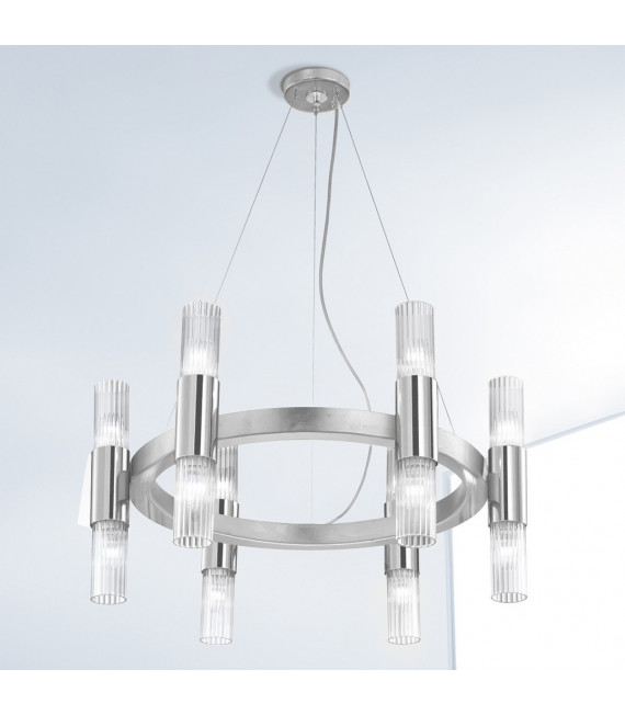 Applique murale Giro 12 ampoules Feuille d'argent