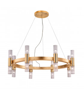 Giro 16-light gold leaf wall light