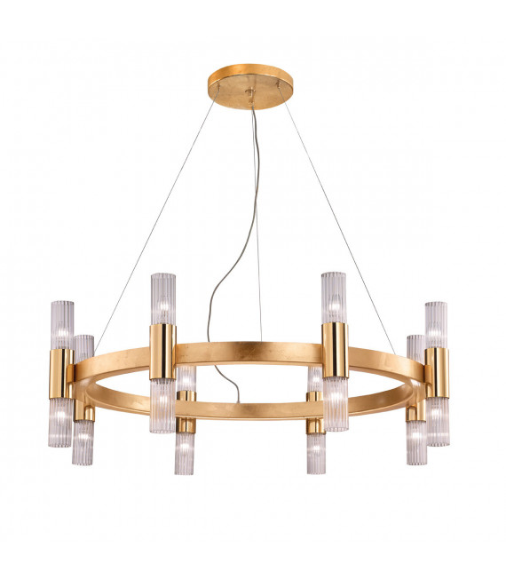 Giro 16-light gold leaf wall light