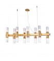 Giro pendant lamp 16 gold leaf bulbs