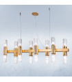 Suspension Giro 16 ampoules Feuille d'or