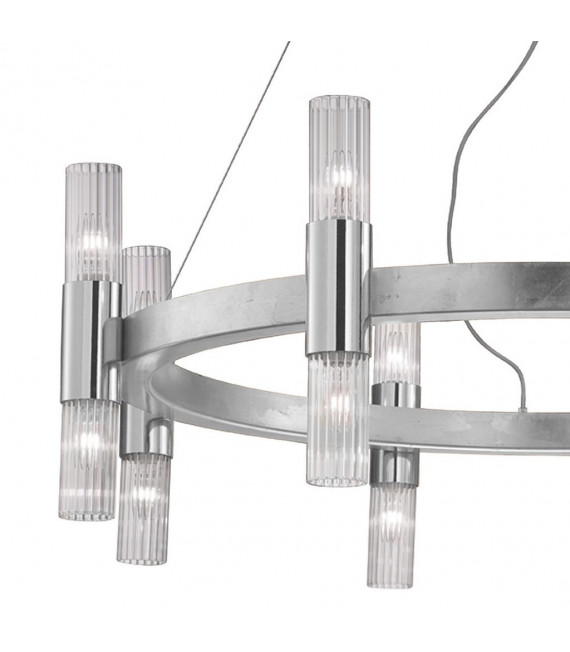 Applique murale Giro 16 ampoules Feuille d'argent