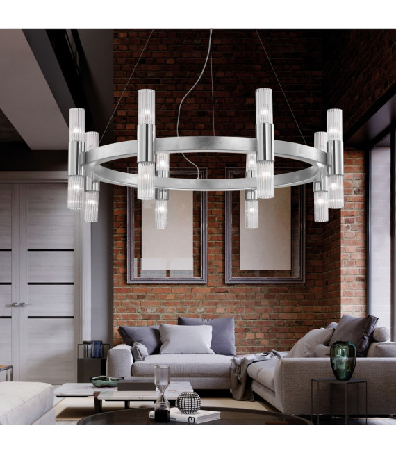 Applique murale Giro 16 ampoules Feuille d'argent