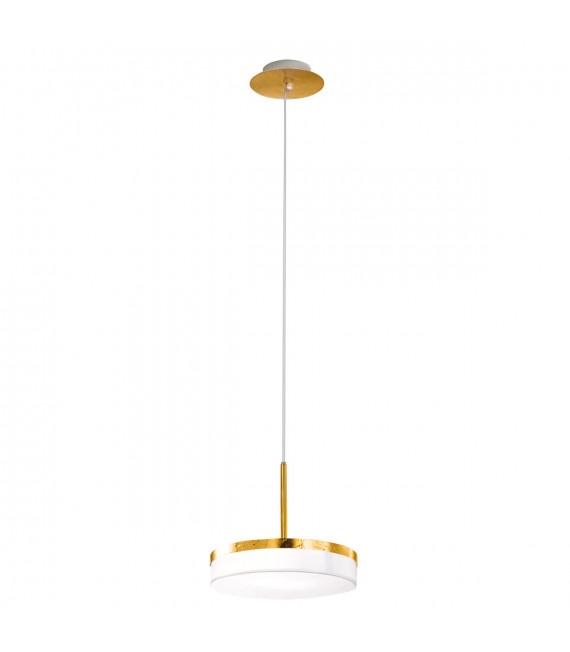 Solis lampada a sospensione 1 lampadina foglia oro
