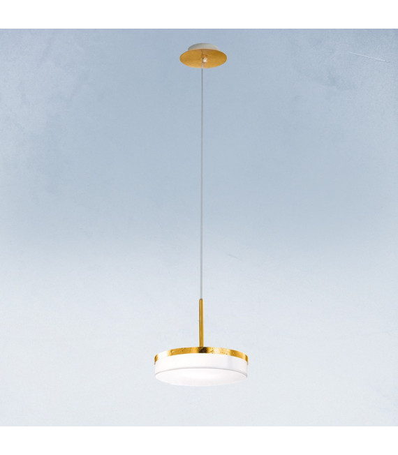 Solis lampada a sospensione 1 lampadina foglia oro