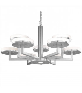 Solis 10-Light Silver Leaf Pendant