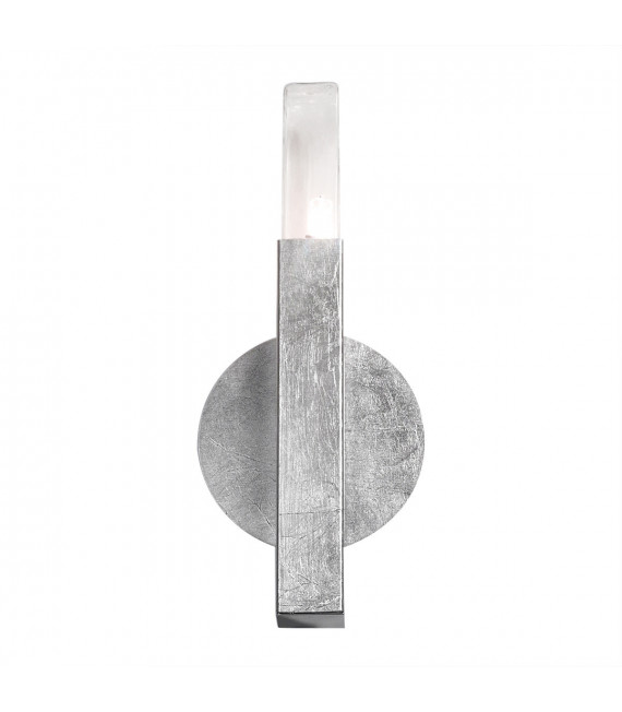 Applique Spigolo Foglia Argento 1 lampadina 29,5cm