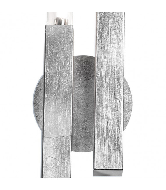 Aplique Spigolo Hoja Plata 2 bombillas 32,5cm
