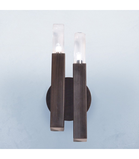 Wall light Spigolo Brushed brown 2 bulbs 32.5cm