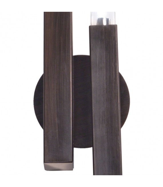 Applique murale Spigolo Brun brossé 2 ampoules 32,5cm