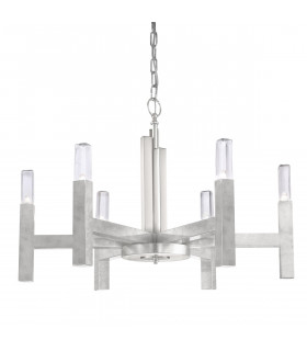 Spigolo Pendelleuchte Blattsilber 6-flammig 61,4cm