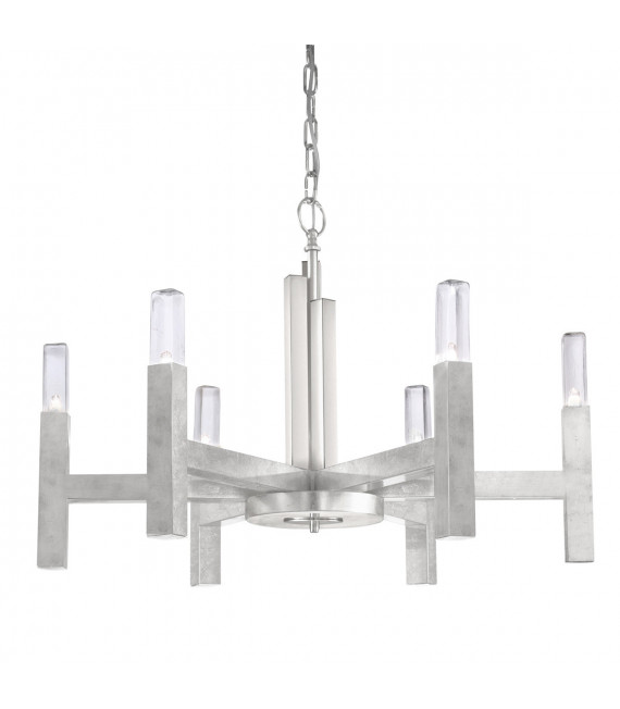 Spigolo Pendelleuchte Blattsilber 6-flammig 61,4cm