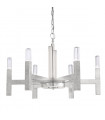 Suspension Spigolo Feuille d'argent 6 ampoules 61,4cm