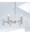 Spigolo pendant light Silver leaf 6 bulbs 61.4cm