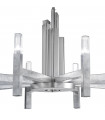 Suspension Spigolo Feuille d'argent 10 ampoules 61,4cm