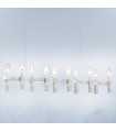 Suspension Spigolo Feuille d'argent 10 ampoules 34cm