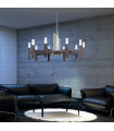 Spigolo pendant light Brushed brown 10 bulbs 61.4cm