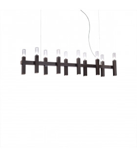 Spigolo suspension Brushed brown 10 bulbs 34cm