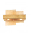 Applique murale Rettangolo Feuille d'or 2 ampoules 24cm