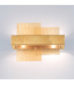 Applique murale Rettangolo Feuille d'or 2 ampoules 24cm