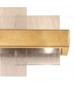 Applique murale Rettangolo Feuille d'or 2 ampoules 24cm