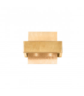 Applique murale Rettangolo Feuille d'or 2 ampoules 17cm