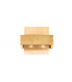 Applique murale Rettangolo Feuille d'or 2 ampoules 17cm