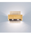 Applique murale Rettangolo Feuille d'or 2 ampoules 17cm